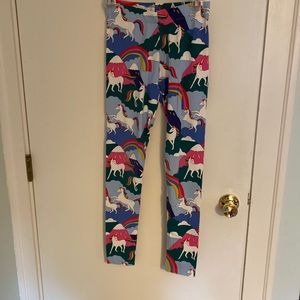 Boden girls fun leggings unicorn print size 13-14
